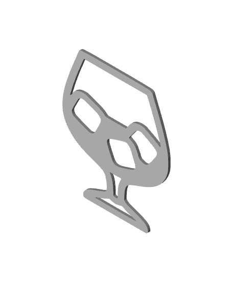 WINE wall art wine glass wall decor bar decoration 3d model