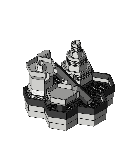 Modular Desktop Fountain 3d model