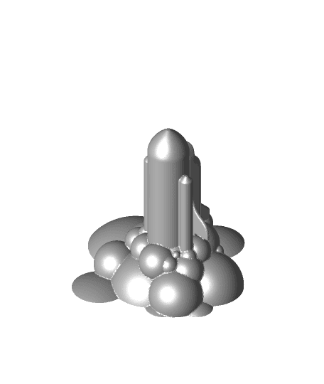 Shuttle Blast Off 3d model