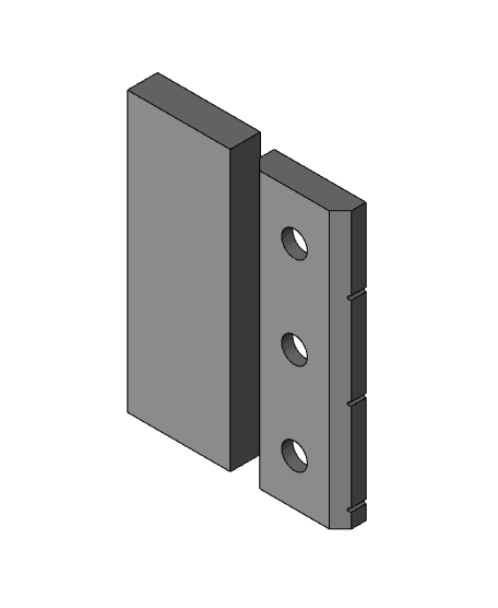 Multiboard Sliding Hangar - 3x Hole v5.step 3d model