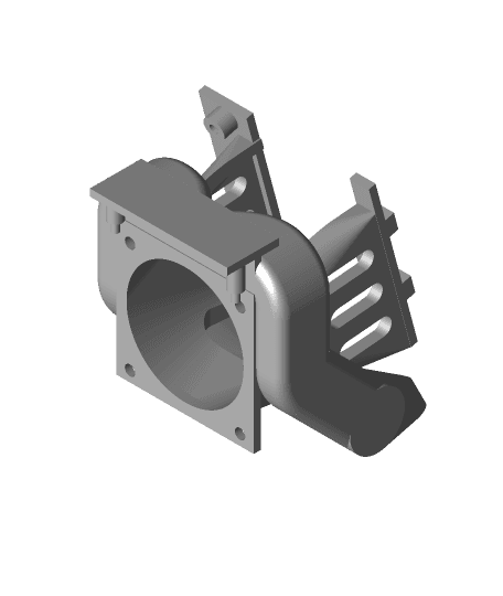 Stock Fan Shroud Replacement for Better Visibility and Cooling 3d model