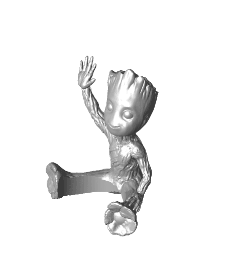 baby groot echo dot 2 holder 3d model