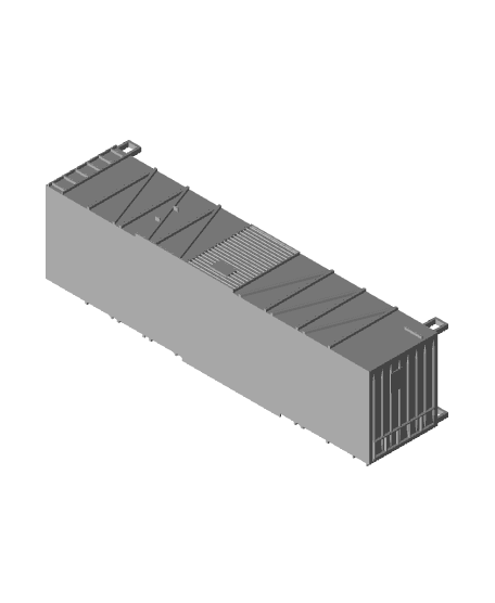 N scale single-sheathed boxcar, steel doors 3d model