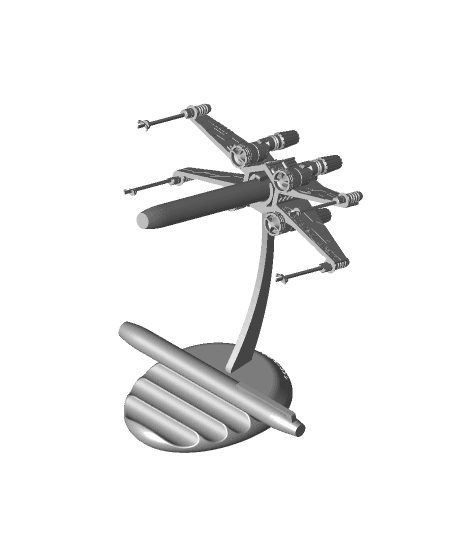 X-Wing Pen Stand #FunctionalArt 3d model