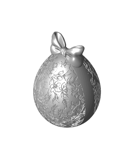 Floral Egg Container 3d model