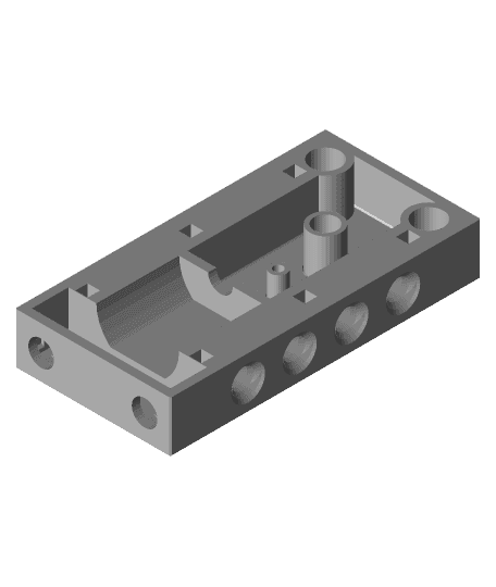 STEMFIE Yellow Gearbox Enclosure - Single sided 3d model