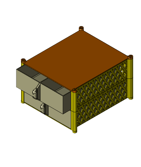 3D printable stackable parts tray drawers. 3d model