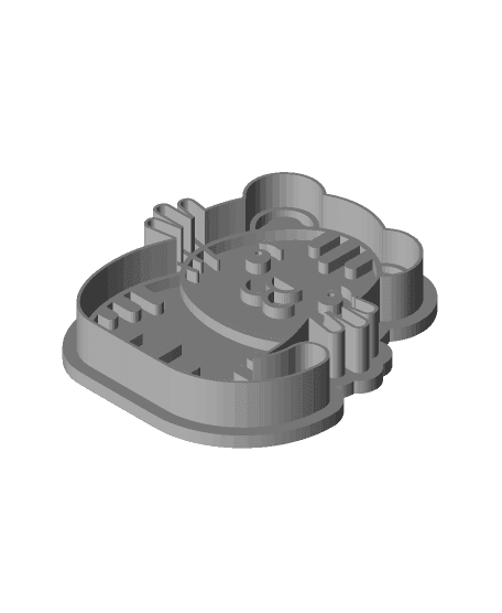 cookie cutter tiger - cutter and stamp 3d model