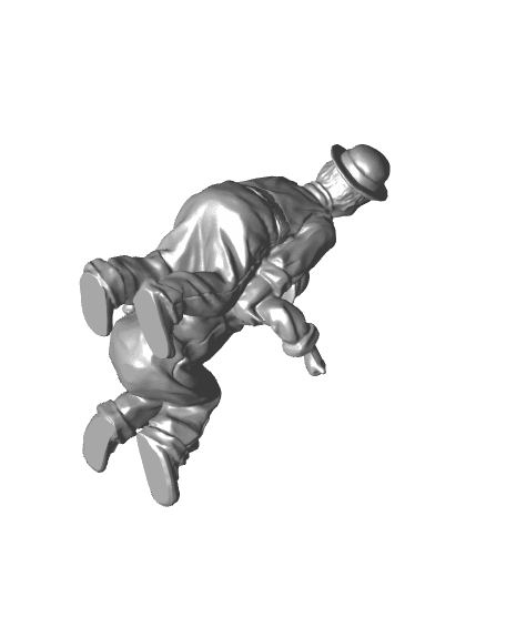 Laurel et Hardy fall 3d model