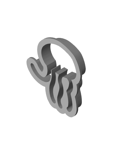 Jellyfish Cookie Cutter 3d model