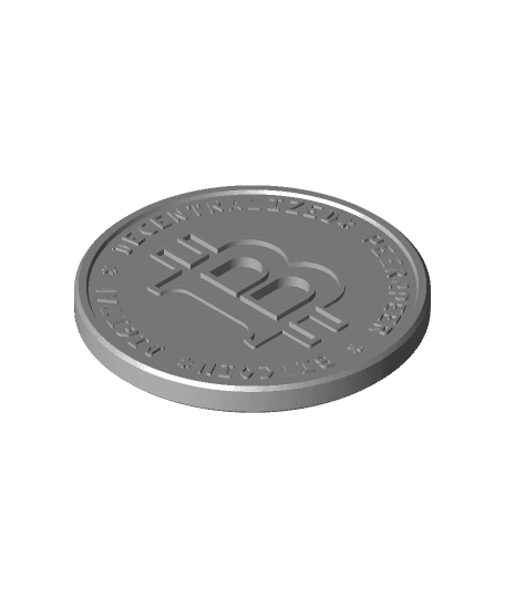 Bitcoin (2 sided and split in half) 3d model