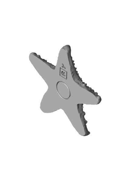 Starfish Fidget Spinner (Wide) 3d model