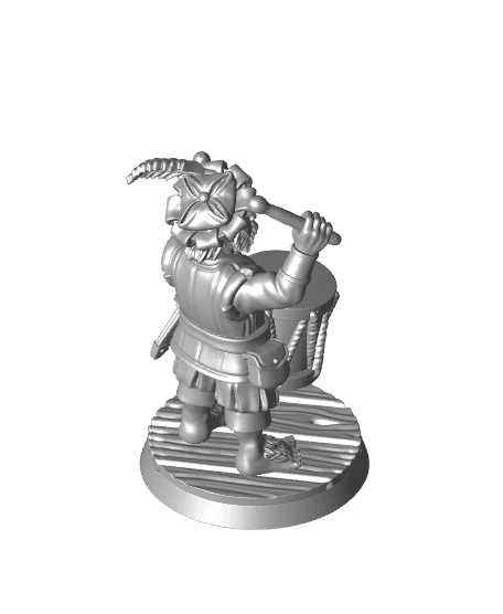 Conric Grandboom - Halfling Bard Drummer 3d model