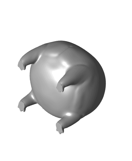 Cute Chonky Frog - Black Rain Frog - Grumpy Frog - Desert Rain Frog 3d model