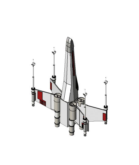 X WING 3d model