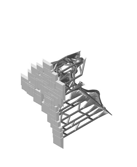 Swan Knight - Mounted - C 3d model