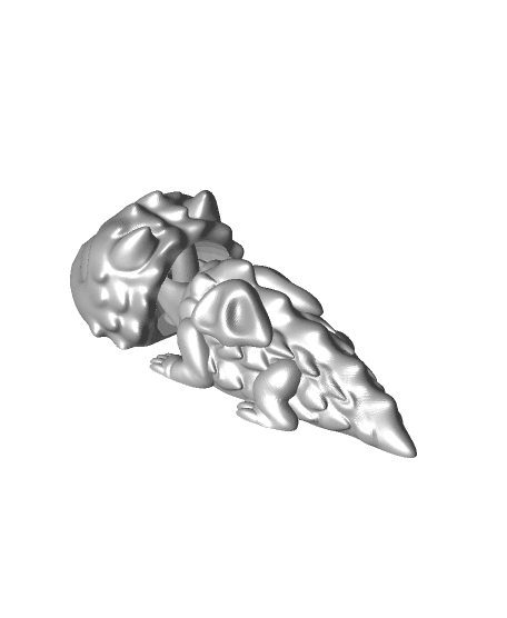 Baby Dragon B Keychain 3d model