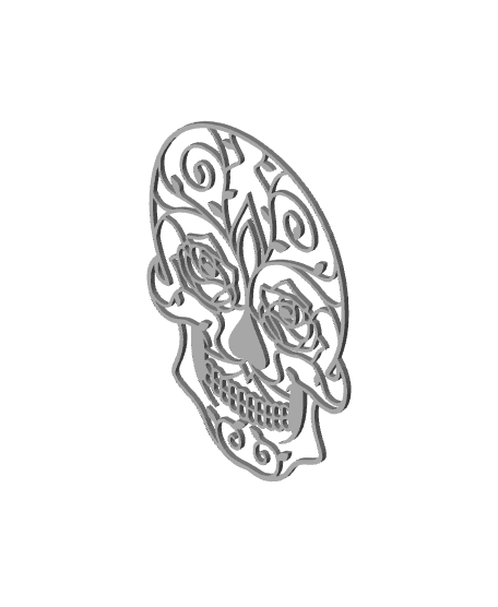 mandala skull wall art day of the dead decor halloween sugar skull 3d model