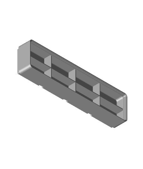 Divided Gridfinity Boxes (CadQuery Customizable) 3d model