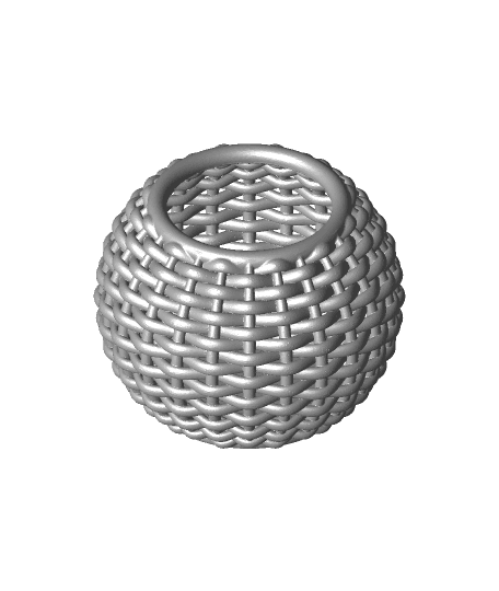 Wicker Bowl (Vertical Stakes) 3d model