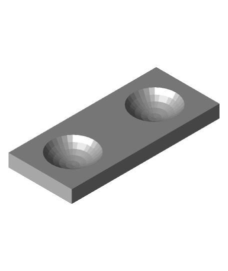 Bearing pedestal for 30mm ball bearings 3d model