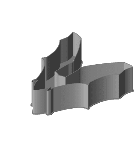 Bat 004E, nestable box (v2) 3d model