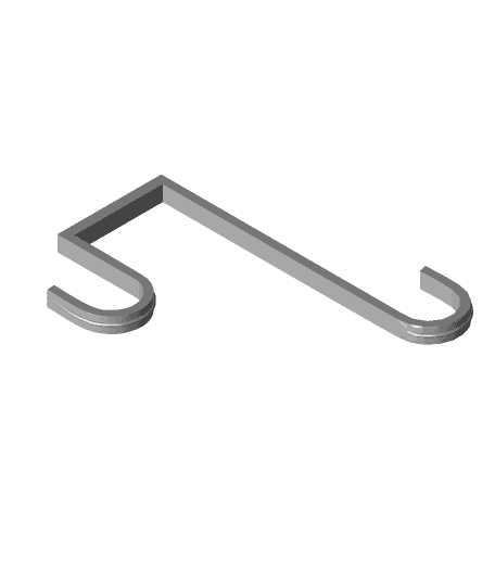  Double Hook Different Heights 3d model