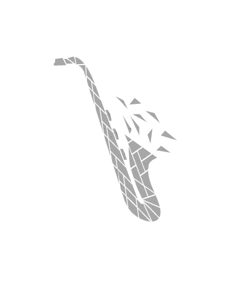 Geometric Saxophone wall art 3d model