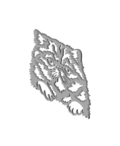 persian wall art cat wall decor feline decoration 3d model