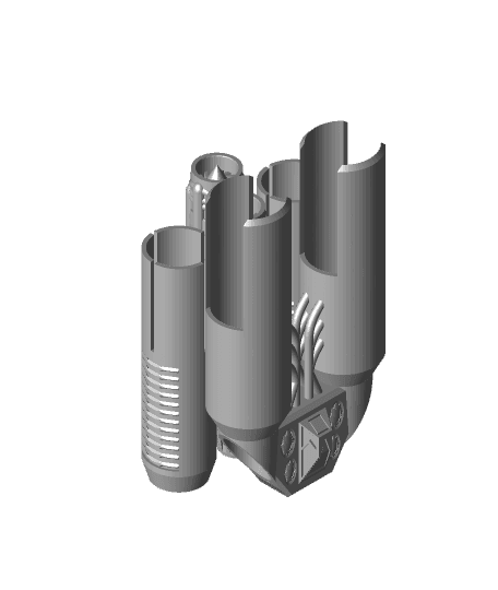 racing spaceship with detachable engines 3d model