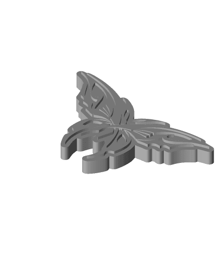 Tribal Butterfly Keychain 3d model