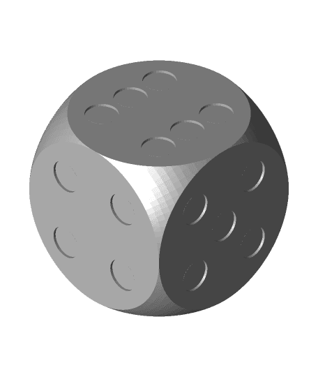 Round Edge Dice v1.stl 3d model