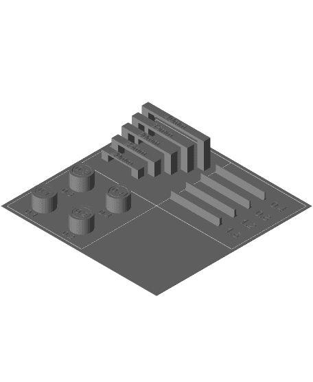 4 tests in 1 3D Printer Calibration Test - Cancel Object Supported - Low Plastic Waste 3d model