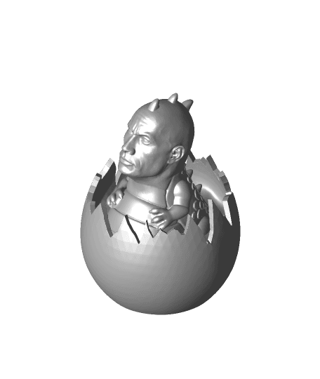 Baby Rockodile (The Rock + Crocodile + Egg Shell)  3d model