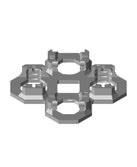 Quad Snap Connector (DS Part B) 3d model