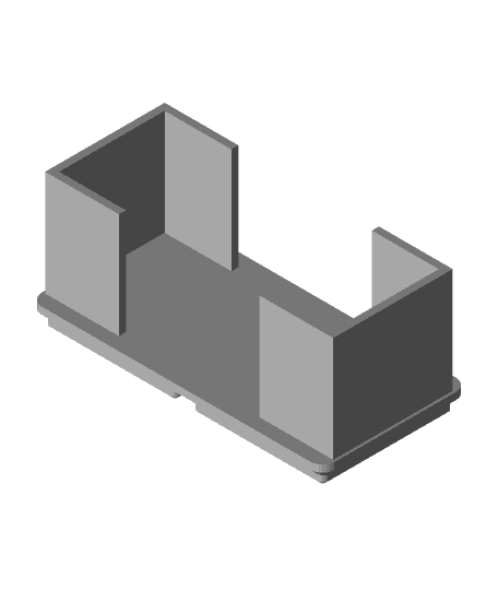 Parametric rectangular holder for Gridfinity 3d model