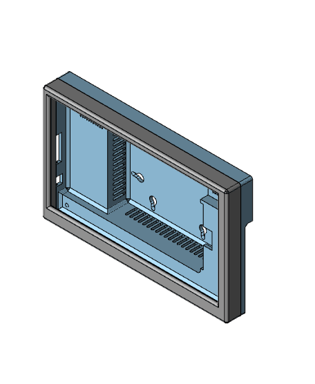 Enclosure Mount for Elecrow 7 Inch screen and Raspberry Pi 4B with PoE 3d model