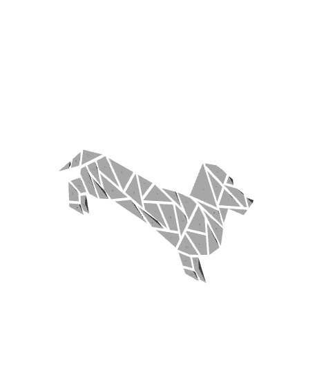 “Dachshund style” - Geometric dog wall art 3d model