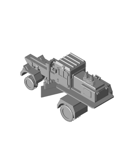 FHW: Road Works Grader Machine (28mm scale) 3d model