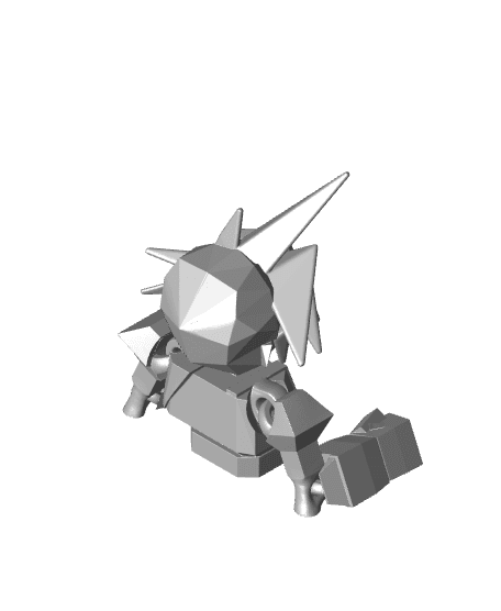 Flexi Low Poly Cloud Strife Flexi 3d model