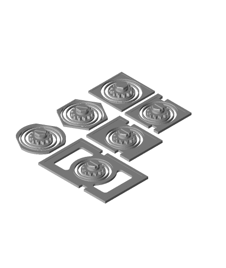 Merged Springs for Twist Lock Boxes 3d model