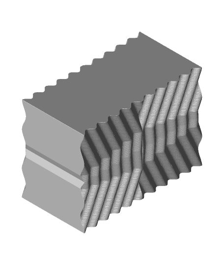 Interference Pattern Rectangular Vase.stl 3d model