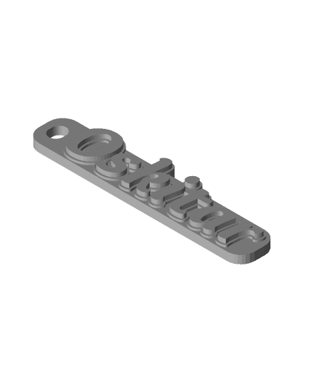 Oskitar Keychain 3d model