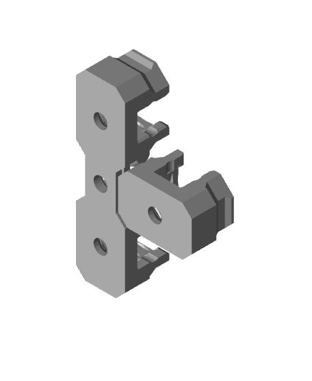 8 mm - Triple Offset Multiboard Snaps Parts A & B 3d model