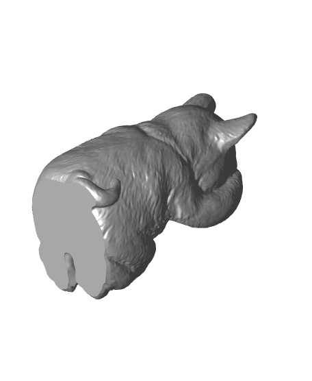 Dog closes eyes 3d model