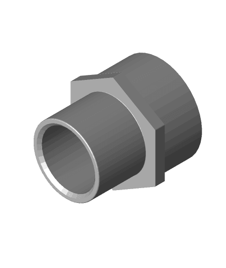 1.50 In. PVC Schedule 40 SLIP x  SIP Adapter 3d model