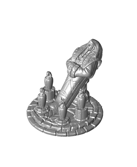 Tomb - Egyptian  Scenery - Court of Anubis -  PRESUPPORTED - Illustrated and Stats - 32mm scale 3d model