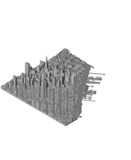 San Francisco, CA - Small, Medium, and Large 3d model