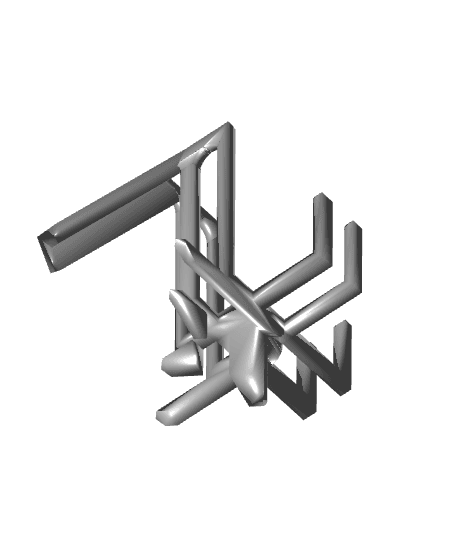 Angeled Square Bottle Holder 3d model