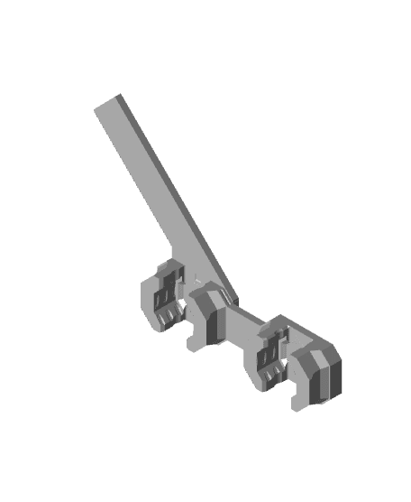 4 mm Offset, Command Strip Mount, Cross Quad Offset - DS Part A for Maultiboard 3d model